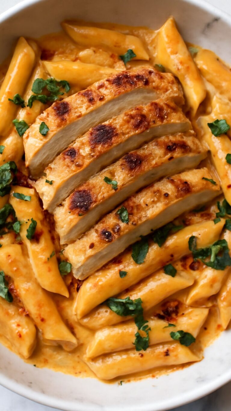 creamy marry me chicken pasta in bowl