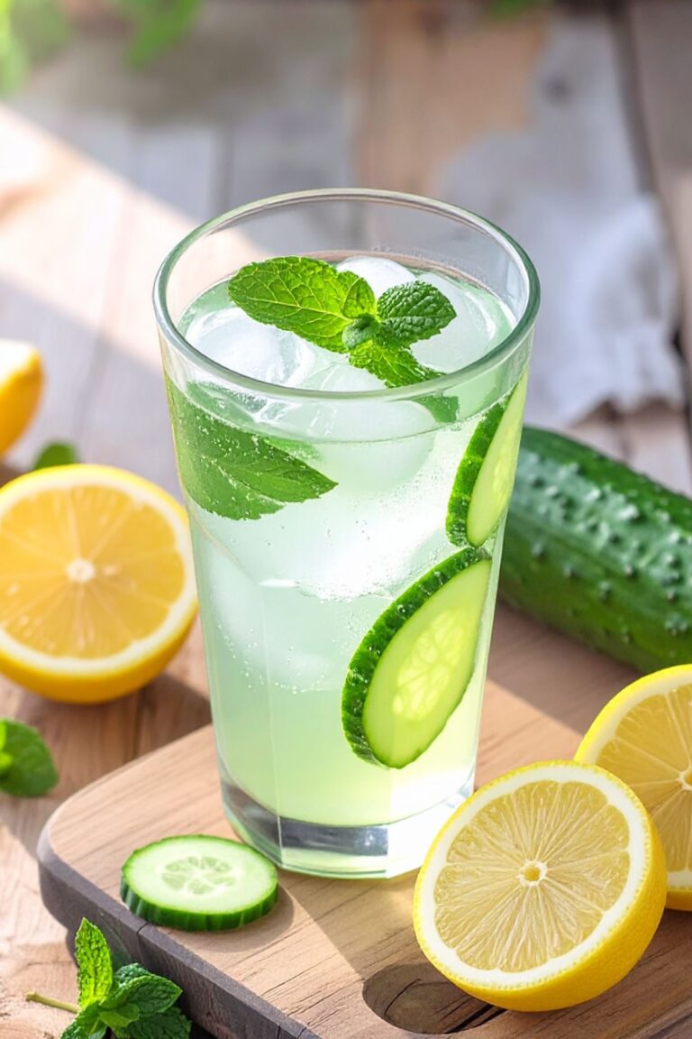 Natural Zepbound drink recipe served in a glass with mint and lemon