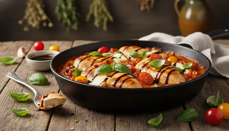 Caprese Chicken Skillet featured-hero