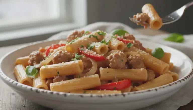 Creamy Italian Sausage Rigatoni featured-hero
