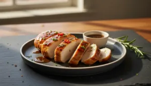 Air Fryer Maple Glazed Chicken Breast featured
