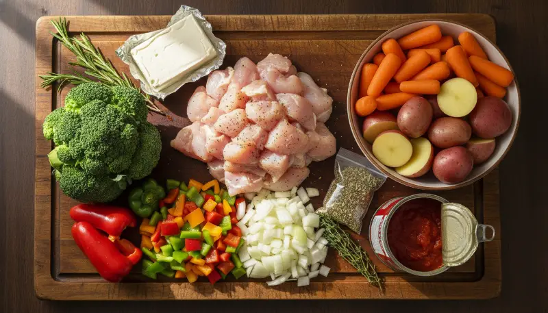 Cheap 5 Ingredient Crockpot Dinners For a Family ingredients