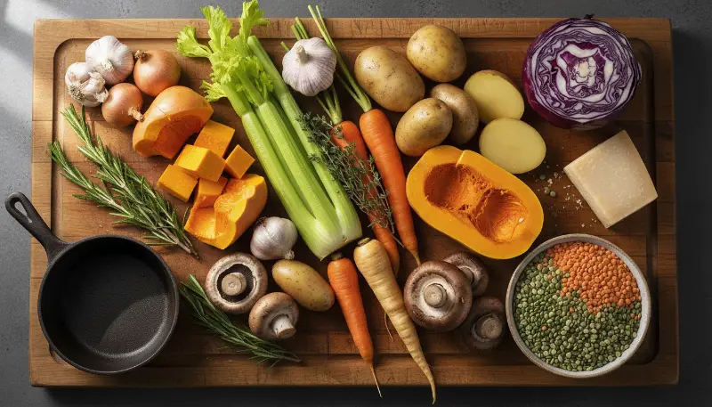 Cozy Winter Soups ingredients