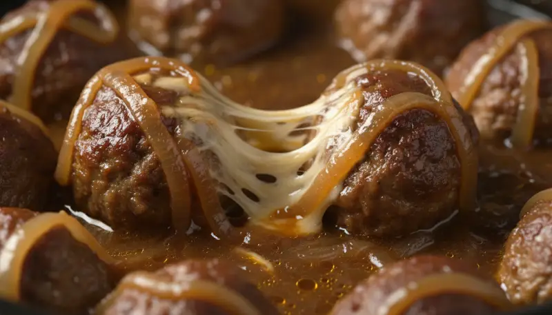 Crock Pot French Onion Meatballs ingredients