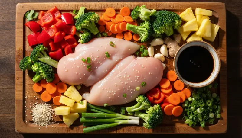 Dump and Go Crockpot Teriyaki Chicken ingredients