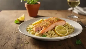 Easy One Skillet Salmon Lemon Orzo featured-hero