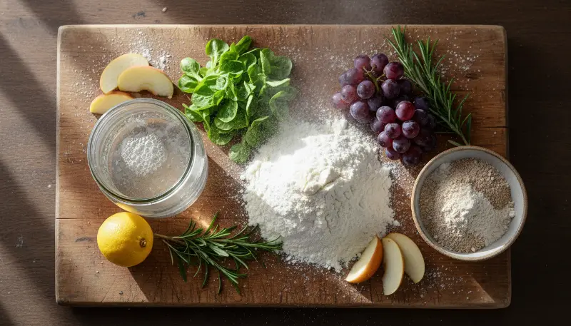 Easy Sourdough Starte ingredients