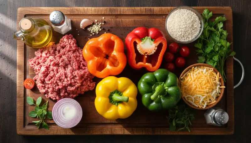 EASY STUFFED BELL PEPPERS ingredients