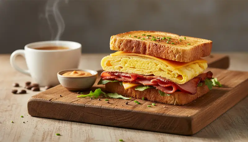 Egg and Ham Breakfast Sandwich featured-hero