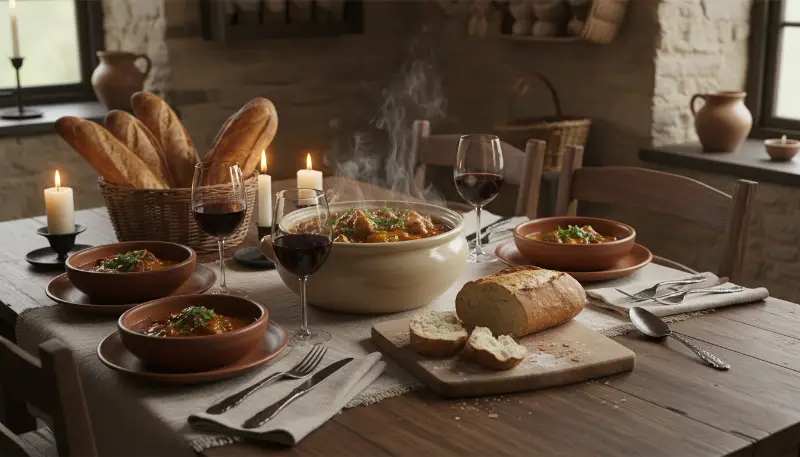 Hearty Chicken Stew close up details