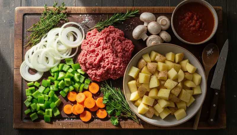 Hobo Casserole (Ground Beef Recipe) ingredients