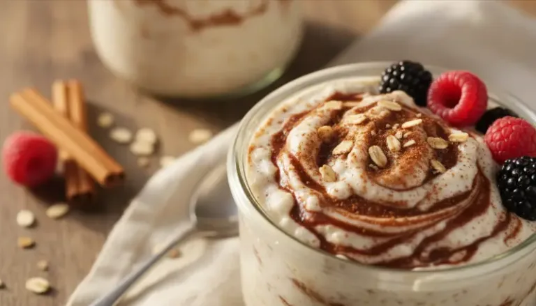 Plant-Based Cinnamon Swirl Overnight Oats Delight featured