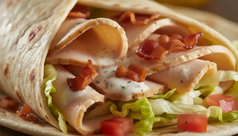 Turkey Ranch Club Wrap ingredients
